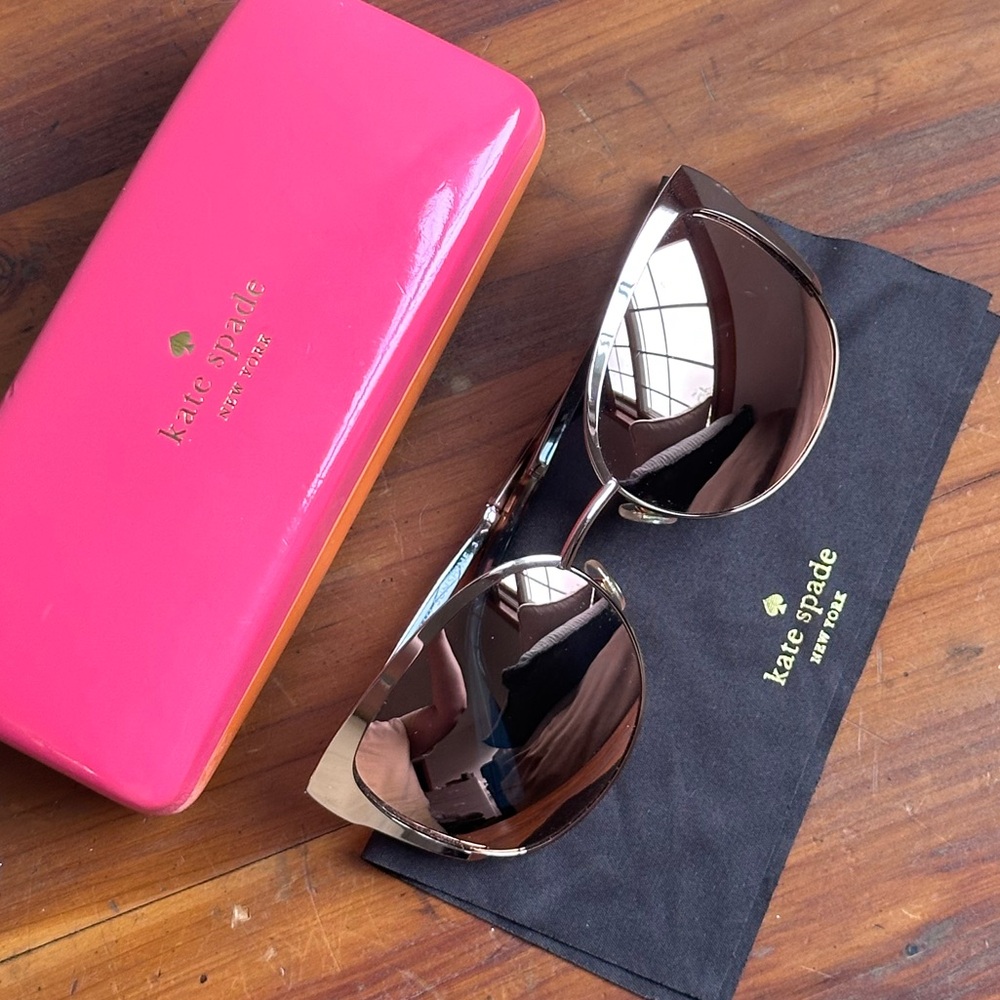 KATE SPADE GENICE ROSE GOLD SUNGLASSES